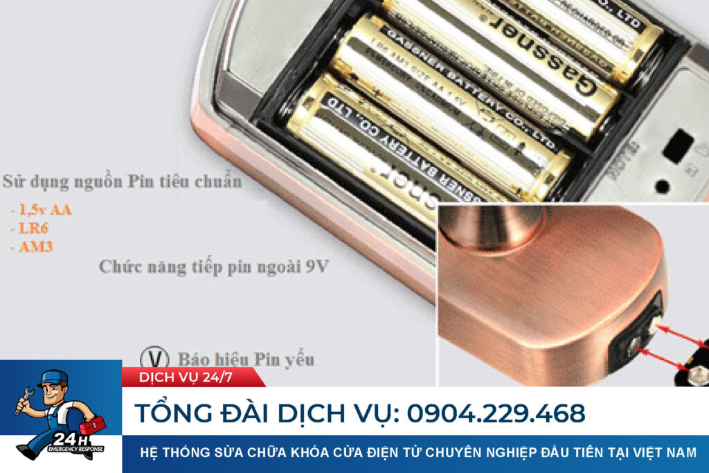 pin khóa điện tử