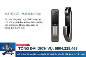 Mã số chủ (Master Code) trên khoá điện tử là gì?